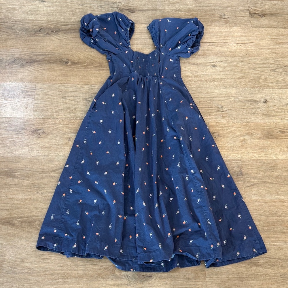 Hill House Navy Blue Floral Midi Matilda Dress - Picture 11 of 15